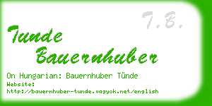 tunde bauernhuber business card