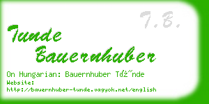 tunde bauernhuber business card